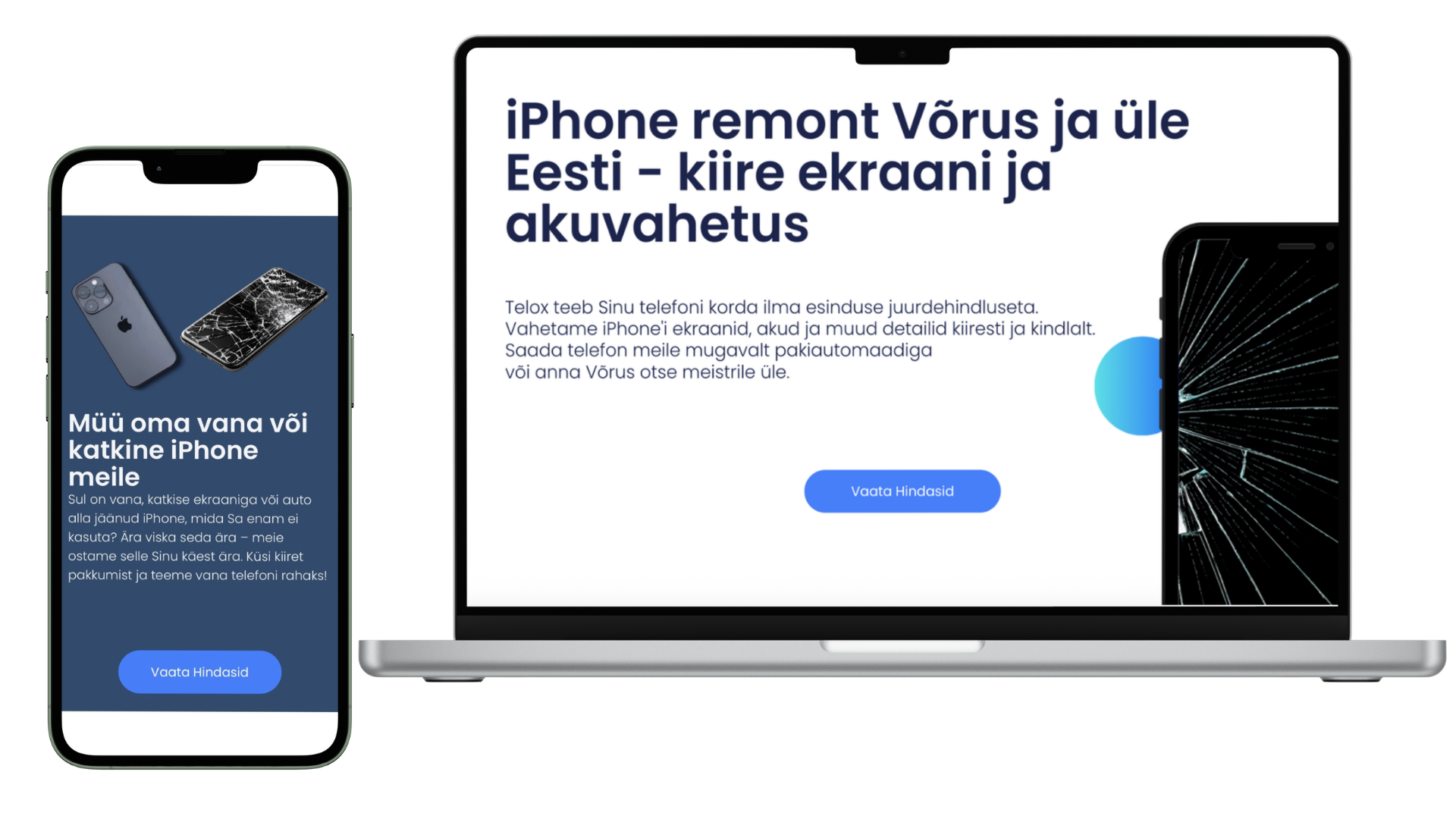 Telox.ee kodulehe disain iphone remondi ettevõttele